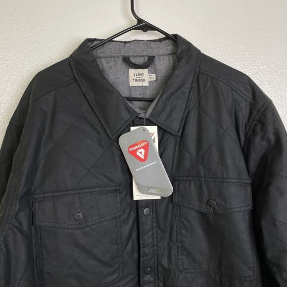 Flint and Tinder Quilted Shirt Jacket Mens 3XL PrimaLoft Insulated Snap Pockets - Picture 3 of 10